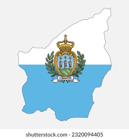 San Marino flag simple illustration for independence day or election