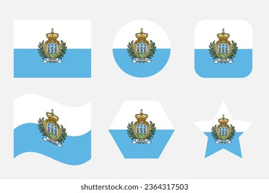 San Marino flag simple illustration for independence day or election