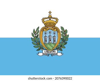 San Marino flag vector for designer.