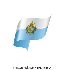 San Marino flag, vector illustration