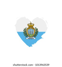 San Marino flag, vector illustration