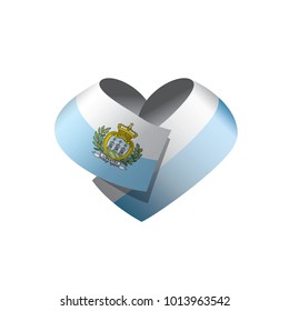 San Marino flag, vector illustration