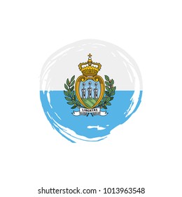 San Marino flag, vector illustration