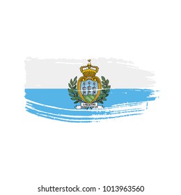 San Marino flag, vector illustration