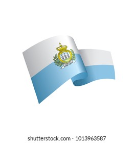 San Marino flag, vector illustration