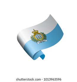 San Marino flag, vector illustration