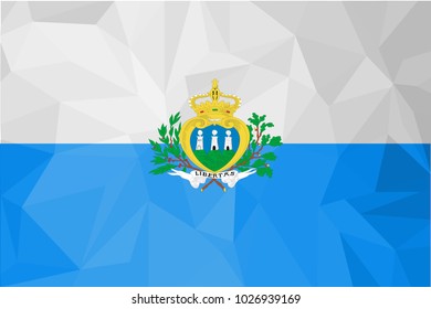 San Marino Flag vector illustration. San Marino Flag. National Flag of San Marino. Mosaic flag. Vector