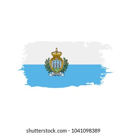 San Marino flag, vector illustration