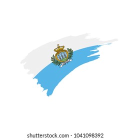 San Marino flag, vector illustration