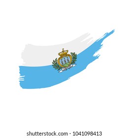 San Marino flag, vector illustration