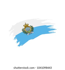 San Marino flag, vector illustration