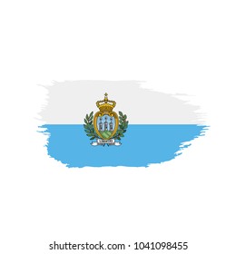 San Marino flag, vector illustration