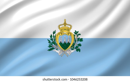San Marino Flag in Vector Illustration