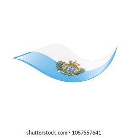 San Marino flag, vector illustration