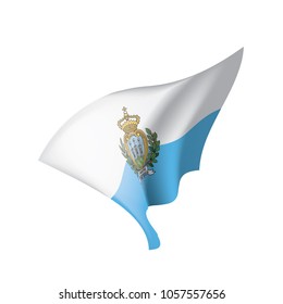 San Marino flag, vector illustration