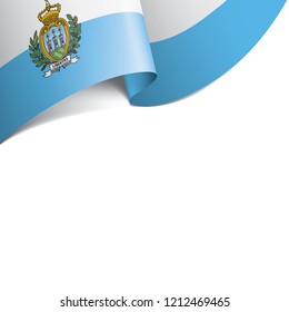 San Marino flag, vector illustration on a white background