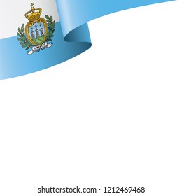 San Marino flag, vector illustration on a white background