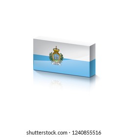 San Marino flag, vector illustration on a white background