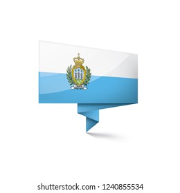 San Marino flag, vector illustration on a white background