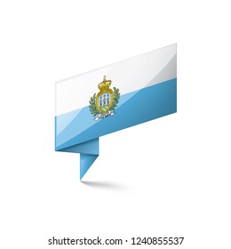 San Marino flag, vector illustration on a white background