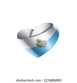 San Marino flag, vector illustration on a white background