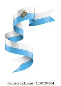 San Marino flag, vector illustration on a white background