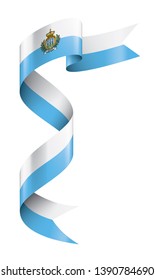 San Marino flag, vector illustration on a white background