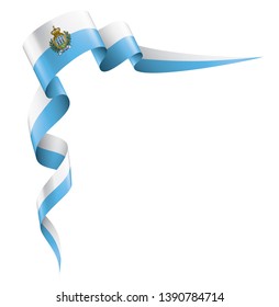 San Marino flag, vector illustration on a white background