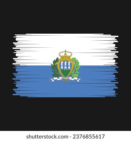 San Marino Flag Vector Illustration