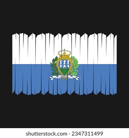 San Marino Flag Vector with transparent background