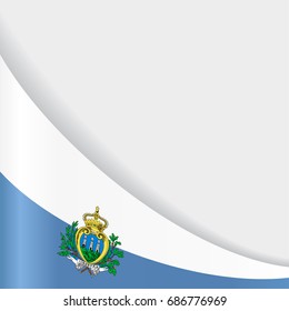 San Marino flag wavy abstract background. Vector illustration.