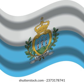 san marino flag with wind icon