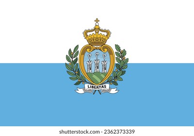 San Marino flag, world flag icon, official national flag, official country signs, countries flag banners