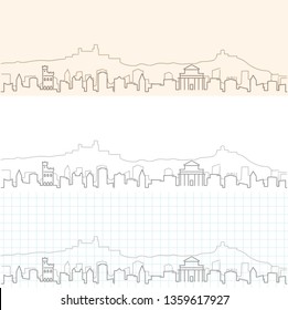 San Marino Hand Drawn Skyline