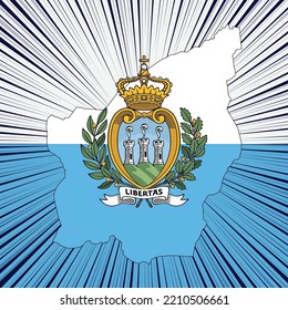 San Marino Independence Day Map Design