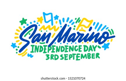 San Marino Independence Day. Vector Template Design Illustration. Design for greeting cards, banners. Vector illustration.