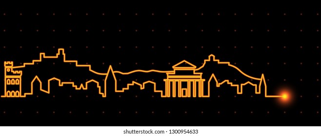 San Marino Light Streak Skyline