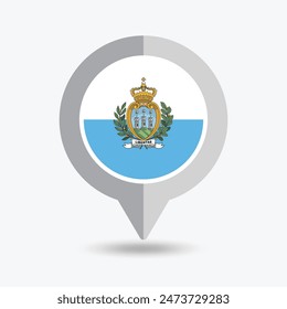 San Marino Location Pin Icon Vector Illustration