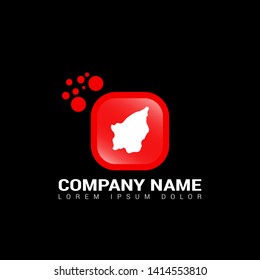 san marino logo. san marino map logo concept