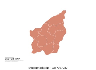 San Marino Map - abstract style orange isolated on white background for design vector.