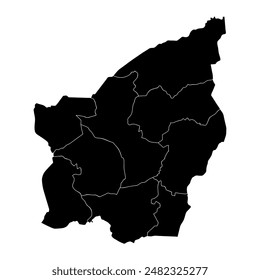 San Marino map with administrative divisions. Vector illustration.