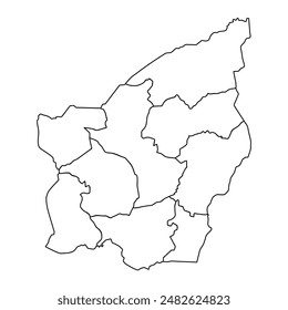 San Marino map with administrative divisions. Vector illustration.