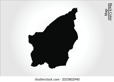 San Marino map black Color on Backgound