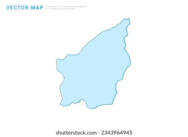 San Marino map blue silhouette isolated on white background, illustration template vector.