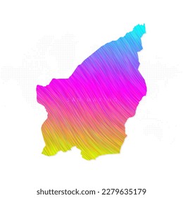 San Marino map in colorful halftone gradients  Future geometric patterns lines abstract white background  Vector Illustration Eps10 