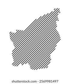 San Marino - Map of the country formed by lines. Vector Illustration.