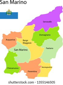 San Marino map drawing
