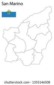 San Marino map drawing
