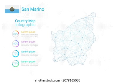 San Marino map with elements of infographics template. Vector eps10.