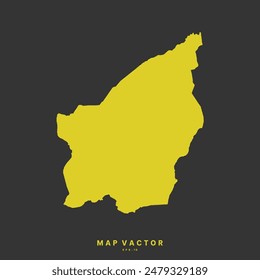 San Marino map golden yellow color High Detailed on gray background. Abstract design vector illustration eps 10